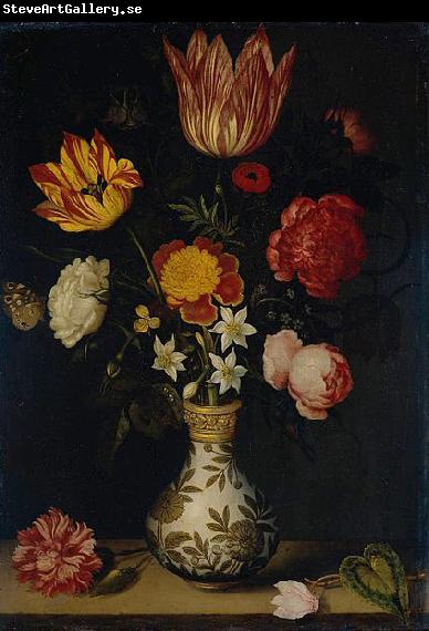 Ambrosius Bosschaert Still Life with Flowers in a Wan-Li vase